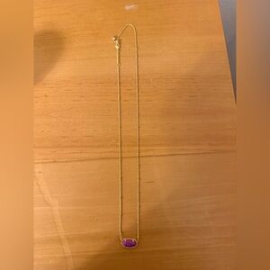 Kendra Scott Gold Necklace with Purple Resin stone